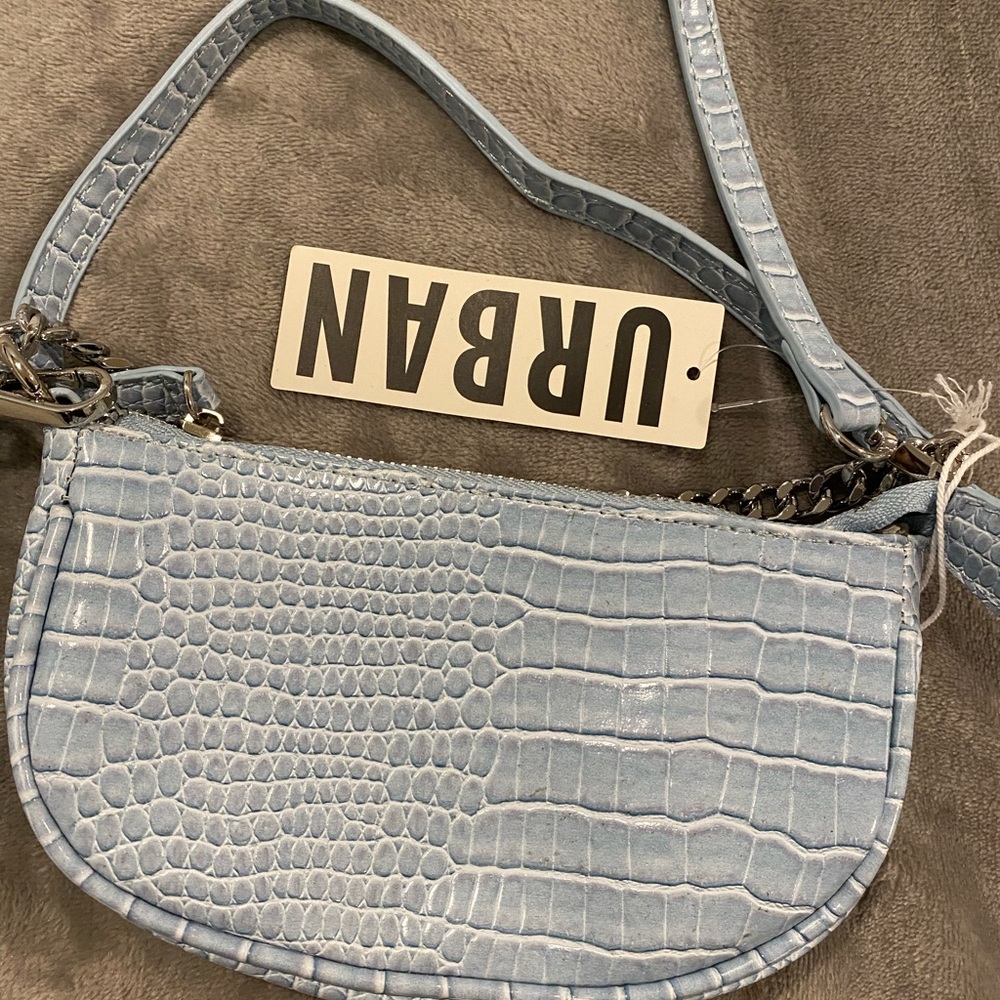 Baby Baguette Faux Leather Crossbody Bag